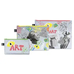 Loqi Zip Pocket Set - Classic Art, Set of 3
