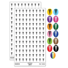 Thick Striped Pennant 200+ 0.50" Round Stickers Red