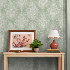 Laura Ashley Maddox Sage Green Wallpaper