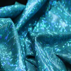 1 Yard Shattered Glass Spandex Fabric for Costumes Dancewear Leggings Activewear Projects (58"/60" )Inches Wide Teal