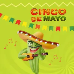 Singing Catus Cinco de Mayo Edible Cake Topper Image 1/4 sheet