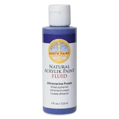 Natural Earth Paint Natural Fluid Acrylik Paint - Ultramarine Purple, 118 ml