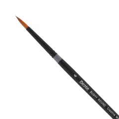 Creative Mark Beste Golden Taklon Bushy Round, #4 Artist Paint Brush, Professional Watercolor Brushes, For Acrylic Painting, Short Handle, Sharp Edges, Hand-Tied & Shaped
