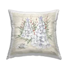 Stupell Industries Seashells & Holly Trees Outdoor Printed Throw Pillow Design by Paul Brent, 18 x 7 x 18