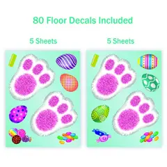 80 Total Paw Print Egg & Candy Floor Decals