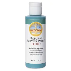 Natural Earth Paint Natural Fluid Acrylik Paint - French Turquoise, 118 ml
