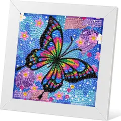 Butterfly Diamond Art Kits for Kids-Butterfly Diamond Art Painting Kits for Kids with Frame