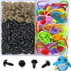 8mm Black Plastic Safety Eyes Crafts with Washers