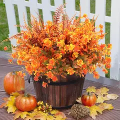 12pcs UV Resistant Fall Fake Flowers