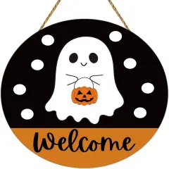 Cute Ghost Front Door Halloween Decorations