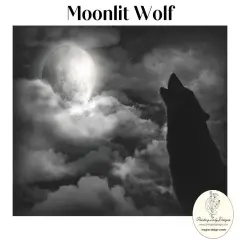 Moonlit Wolf Art Paper for Decoupage and Mixed Media(Medium - 18x24)