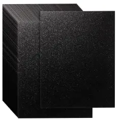 24 Sheets Black Glitter Cardstock Paper 8.5 x 11 for Scrapbooking, DIY Projects, Arts and Crafts (280gsm)