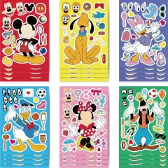 (3 of Each) for Party Favors Supplies, Reward, Decor, Gift Idea,Make-a-face Stickers Sheets