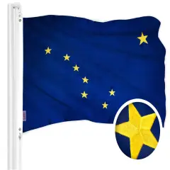 Alaska State Flag 300D Embroidered Polyester 3x5 Ft