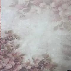 Blush Bloom Designer Printed AIDA Fabric. Canvas for embroidery with an applied backgroundKF-1366A
