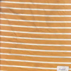 1 Yard French Terry Stripe Print Knit Fabric, 58/60&Prime; Wide Poly Rayon Spandex Blend MUSTARD