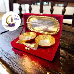 Gold Silver Plated Bowl Eid Gift Box, Eid Mubarak Gift, Ramadan Eid Gift, Islamic Gifts, Muslim Gift, Eid Favors, Eid Gift Hamper