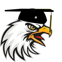 Eagle Mascot Graduation Edible Cake or Cupcake Topper fit 1/4 sheet cake or larger