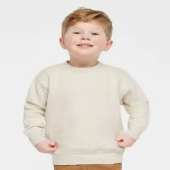 Rabbit Skins&reg; Warm Fleece Crewneck for Toddlers Natural heather