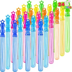 24 Pack 14&rsquo;&rsquo; Bubble Wands Assortment, 6 Colors Giant Bubble Wands Party Favors Kids Summer Toys Outdoor Play Toys Games Christmas Birthday Party