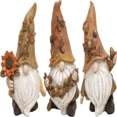 3 Pcs Fall Gnomes Decor for Table Indoor Outdoor(Medium)