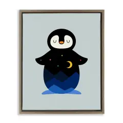 Stupell Industries Nature on Penguin Silhouette Floating Frame By Andy Westface