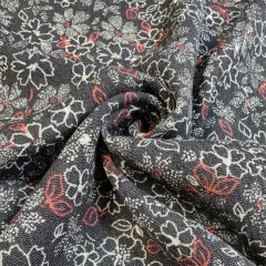 1 Yard Polar Night Rayon Crinkle Fabric Textured Woven Material for Dresses Skirts and Blouses 50/52 Inch Width