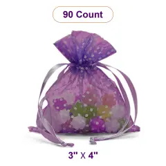 Polka Dot Organza Bag 3" x 4" Chic Gift Packaging