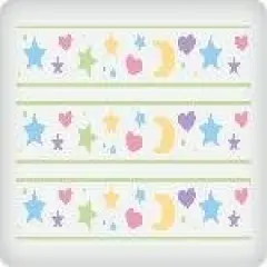 Moon, Stars, Hearts Edible Icing Image Cake Border Strips