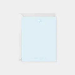 Script Monogram Note Card