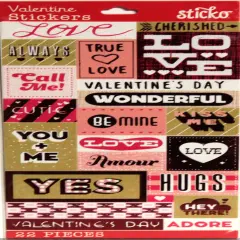 Sticko Valentine Words Classic Stickers