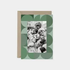 Geo Deco Holiday Photo Card