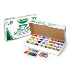 Crayon/Marker Combo Classpack&reg;, 8 Colors, Pack of 256