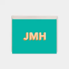 Monogram Note Cards with 3D Type VI