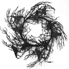 14 Inches Black Halloween Wreath