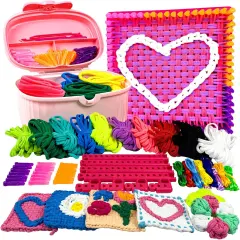 Weaving Loom Kit, Potholder Loom Craft Kit with 500 Pcs/10 Colors