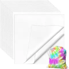 50 PCS 10 x 10 Inch White Cotton Precut Fabric Squares