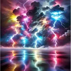 5D Colorful Lightning Diamond Art Kits