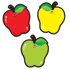 Carson Dellosa 36PC Apple Cutouts, Red, Yellow, and Green Back to School Decorations for White Board, Name Tags, Seasonal Classroom Decor and Teacher Supplies
