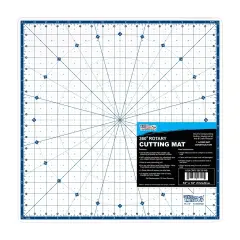 18" x 18" Self-Healing Cutting Mat 7-Ply - Rotary White/Blue Craft Mat, Non-Slip Cutting Mats for Crafts, Sewing, Quilting, Scrapbooking