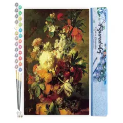 Figured'Art Paint by Numbers Kit for Adults Flowers from France 16"x20" - Craft Art Painting DIY Kit Rolled Canvas without frame