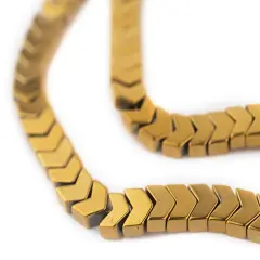The Bead Chest Brass Flat Interlocking Snake Beads (6mm)
