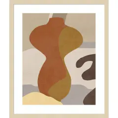 Cubist Vase IV by Melissa Wang Wood Framed Wall Art Print
