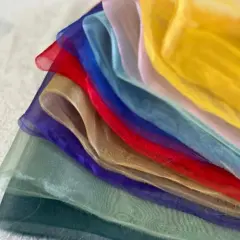 1 Yard Crinkle Organza Fabric Sheer Lightweight Polyester for Event and Home Decor Baby Pink