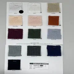 1 Yard Waffle Knit Solid Fabric Soft Textured Cotton Blend 58"-60" Inch Width H. Grey