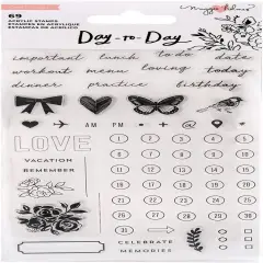 Maggie Holmes Day-To-Day Planner Acrylic Stamps - 69 Pieces