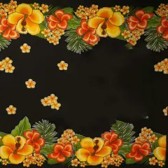 Kingdom of Tonga Polyester Sarong 72" L x 45" W Black