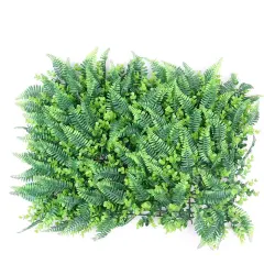 4 Green Assorted Artificial Foliage UV Protected Wall Backdrop Panels Events
