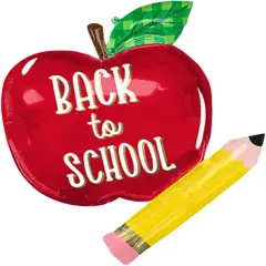 Back To School Apple Foil Party Balloon