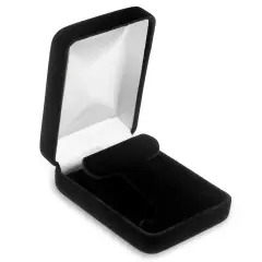JewelrySupply Black Velvet Hoop Earring Box